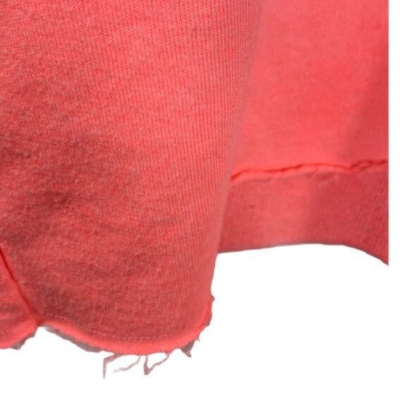 PINK Victoria’s Secret Cold Shoulder Sweatshirt Tank Coral Logo Graphic XS - Picture 5 of 11